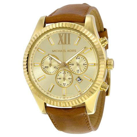 michael kors leather watches|michael kors men's leather watch.